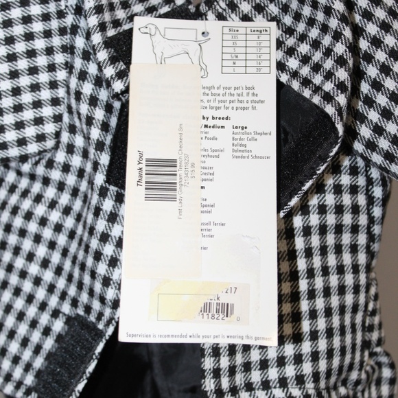 East Side Collection Polyester First Lady Gingham Dog Trench Coat - Picture 5 of 6